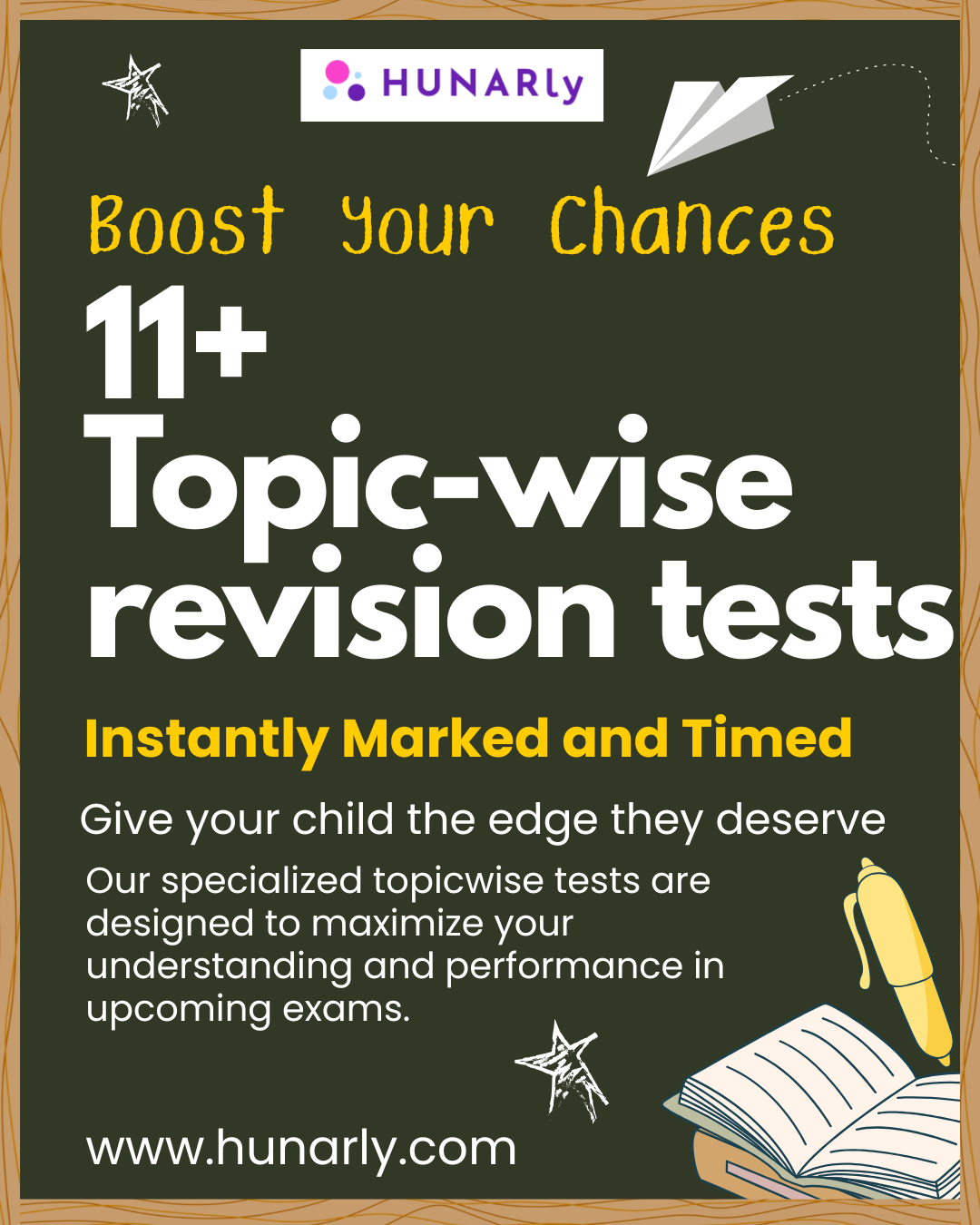 Green and White Illustrative Chalkboard School Exam Course Instagram Post